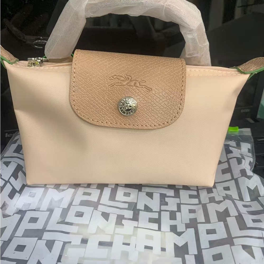 Beige Compact Top-Handle Women’s Bag